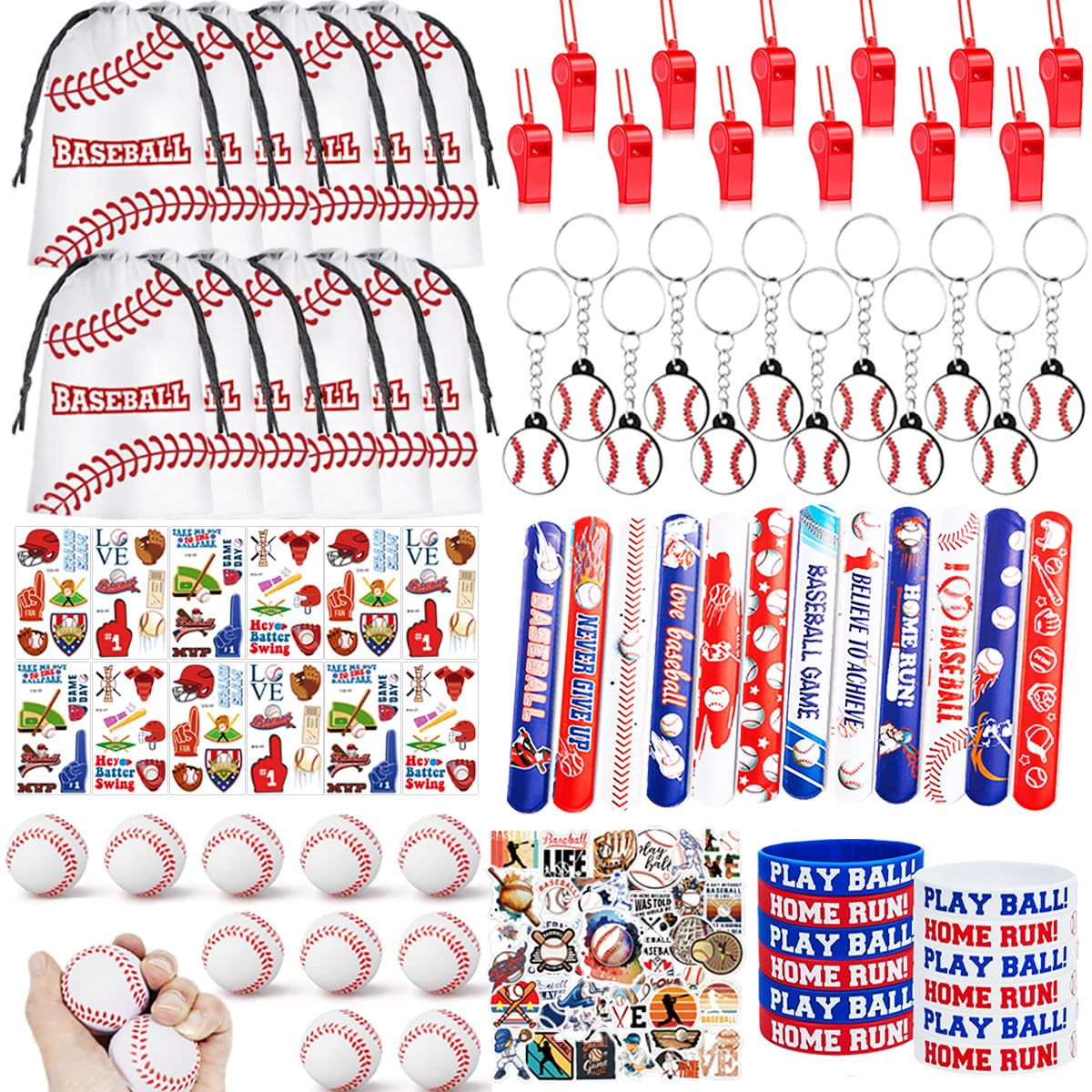 Baseball Party Favors – 134 Piece Goodie Bag Kit