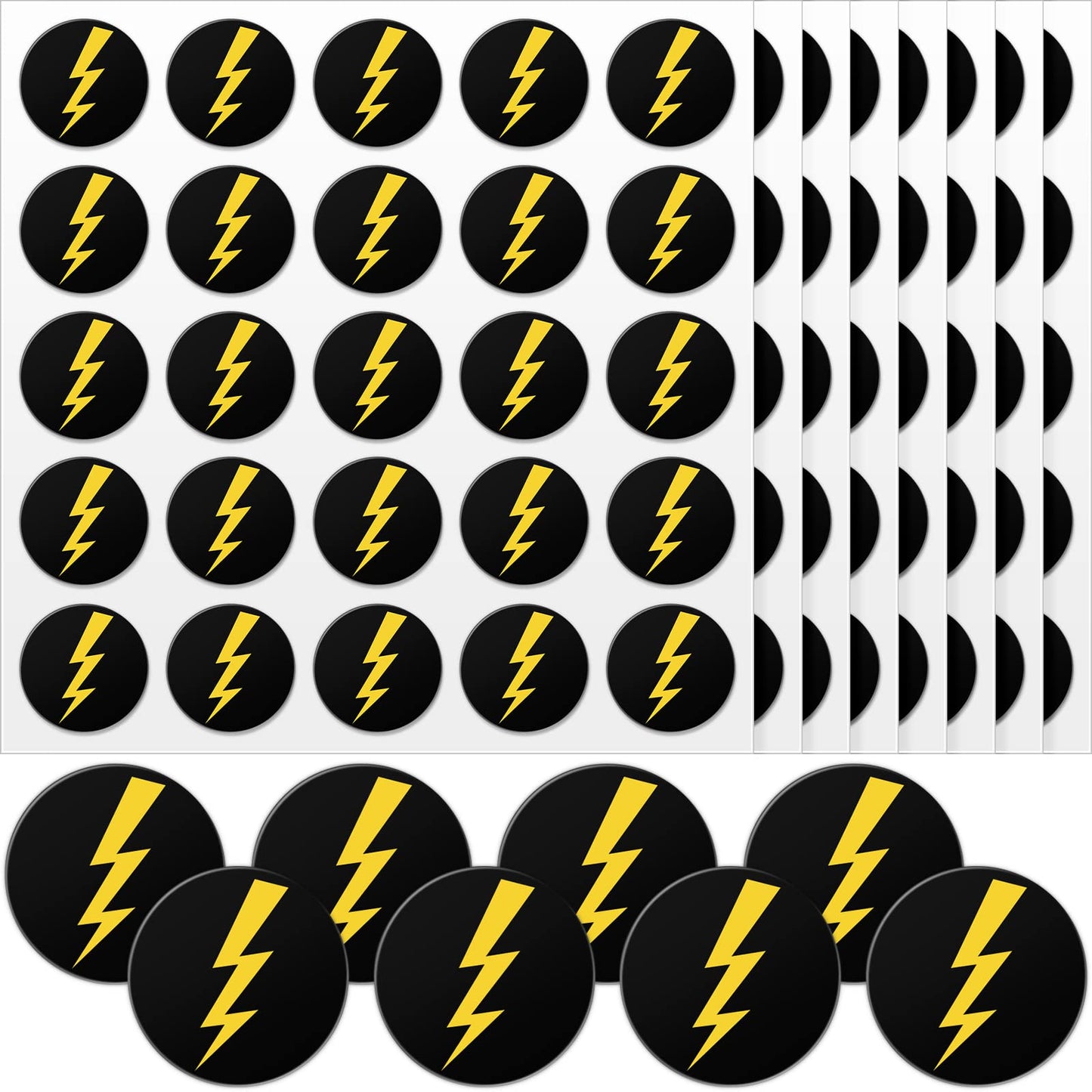 Baseball & Softball Helmet Stickers – 200 Pack Lightning Bolt Award Decals