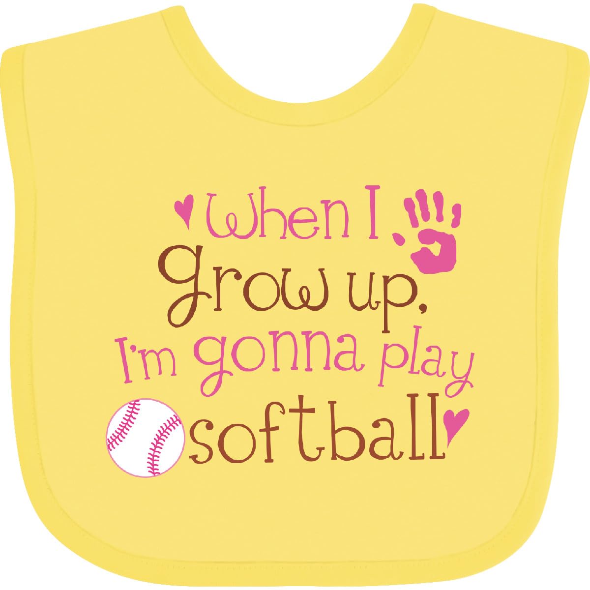 Future Softball Player Baby Bib – Cute Infant Gift for Softball Fans