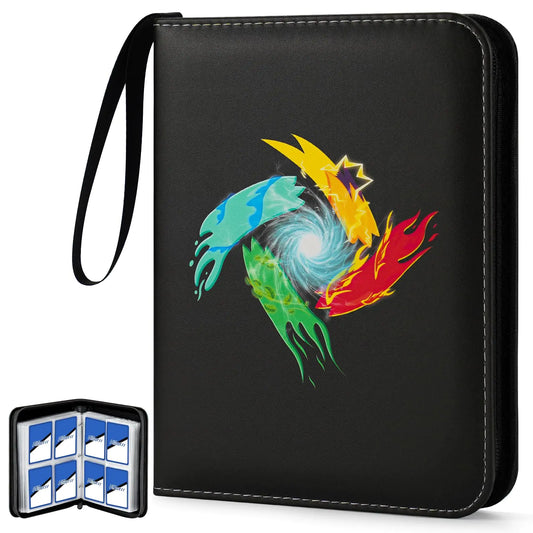 Trading Card Binder with 55 Removable Card Sleeves 4-Pocket Card Holder