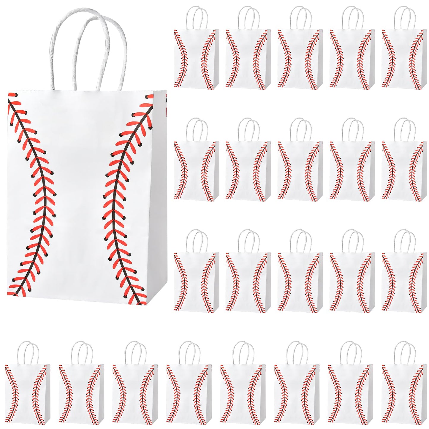 Baseball Goodie Bags – 25 Pack with Handles