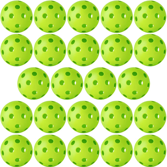 Coopay 24 Pack Baseball Practice Baseballs Plastic Hollow Airflow Soft Balls for Hitting Baseball Training Indoor Outdoor Use (Green)