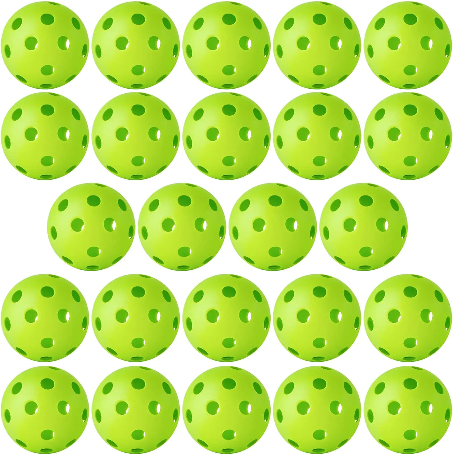 Coopay 24 Pack Baseball Practice Baseballs Plastic Hollow Airflow Soft Balls for Hitting Baseball Training Indoor Outdoor Use (Green)