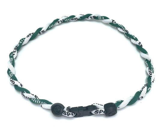 CEBUY Titanium Baseball Necklace – 2 Rope Braided Tornado 18"