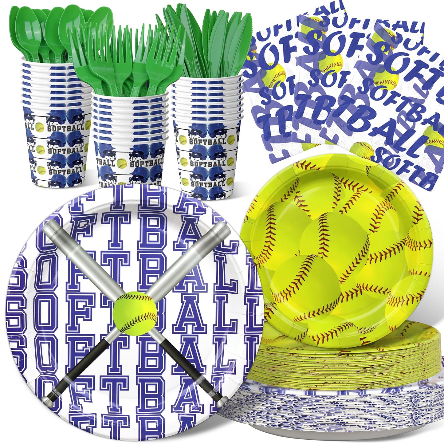 Softball Party Decorations Set – Complete Birthday Supply Kit