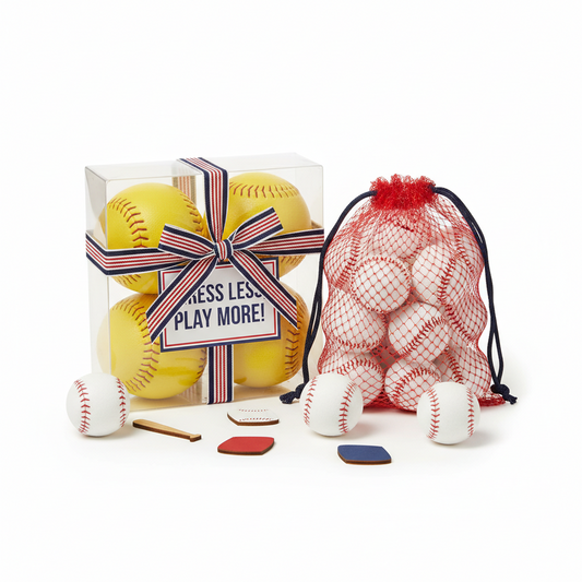 James’s Baseball Stress Reducer Bundle – Foam & Mini Squeeze Stress Balls