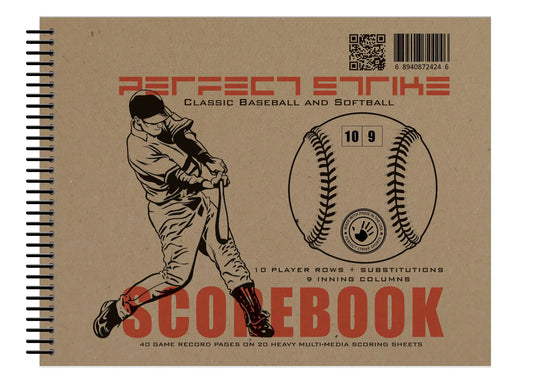 Perfect Strike Baseball Scorebook with Rules and Scoring Instructions : Heavy Duty Scorekeeping Book. Great for Baseball and Softball. (2 Books)